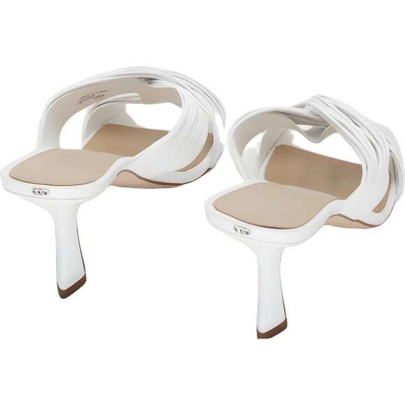 Michael Michael Kors Alessia Kitten Heel Sandals Optic White Women US 11 - Picture 3 of 6